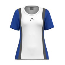 Lade das Bild in den Galerie-Viewer, Head Club 25 T-Shirt Damen weiß/royal (für TV Geislar)